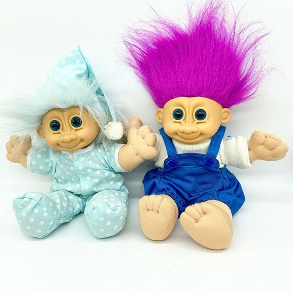 Rare-Troll Kidz Russ Berrie-Boy & Spanky Doll - Picture 1 of 7